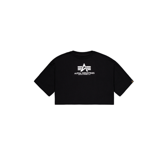 Basic Big Logo Cropped PP T-Shirt Women - black