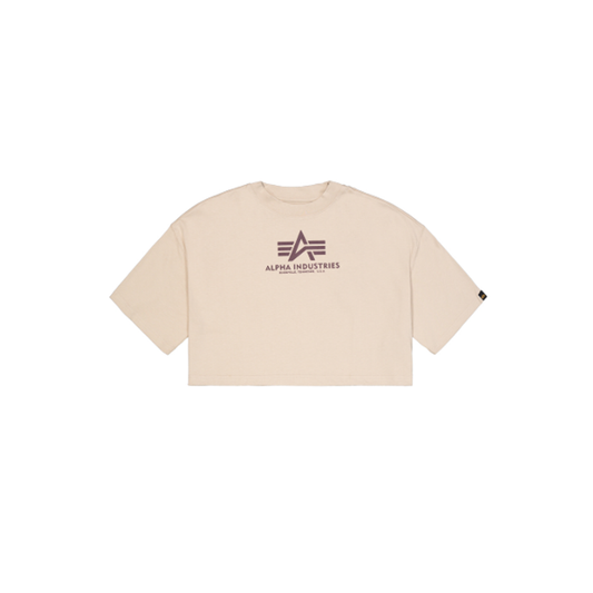 Basic Big Logo Cropped PP T-Shirt Women - organic beige