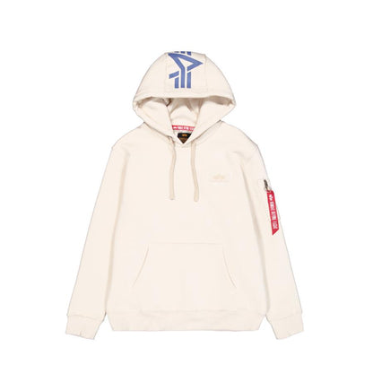 Back Print Hoodie - vintage white