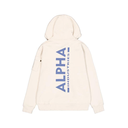 Back Print Hoodie - vintage white
