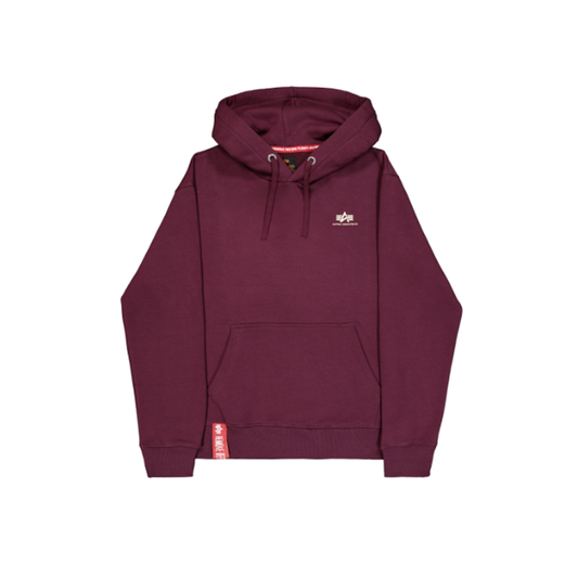 Basic Hoodie Small Logo - dark cherry