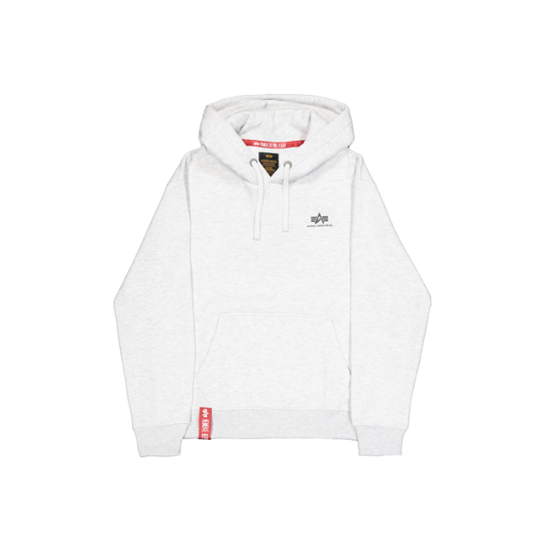 Basic Hoody Small Logo - pastel grey melange