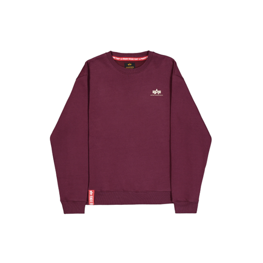 Basic Sweater Small Logo - dark cherry