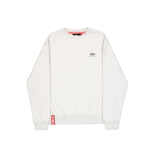 Basic Sweater Small Logo - pastel grey melange