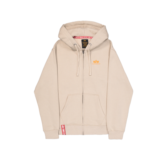 Basic Zip Hoodie SL - organic beige