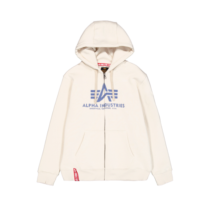 Basic Zip Hoodie - vintage white