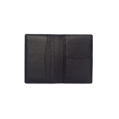 Leather Bi-Fold Card Holder Filou X. - Black