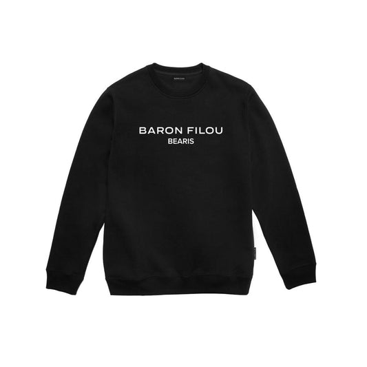 FW24 Organic Oversized Pullover Poster Backprint, Filou LXXXIV. - Black