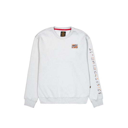 Camo Sleeve Crewneck - pastel grey