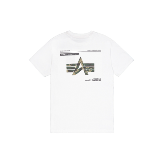 Camo Label Backprint T-Shirt - white