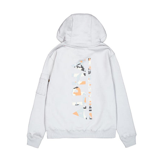 Back Print Hoodie - pastel grey