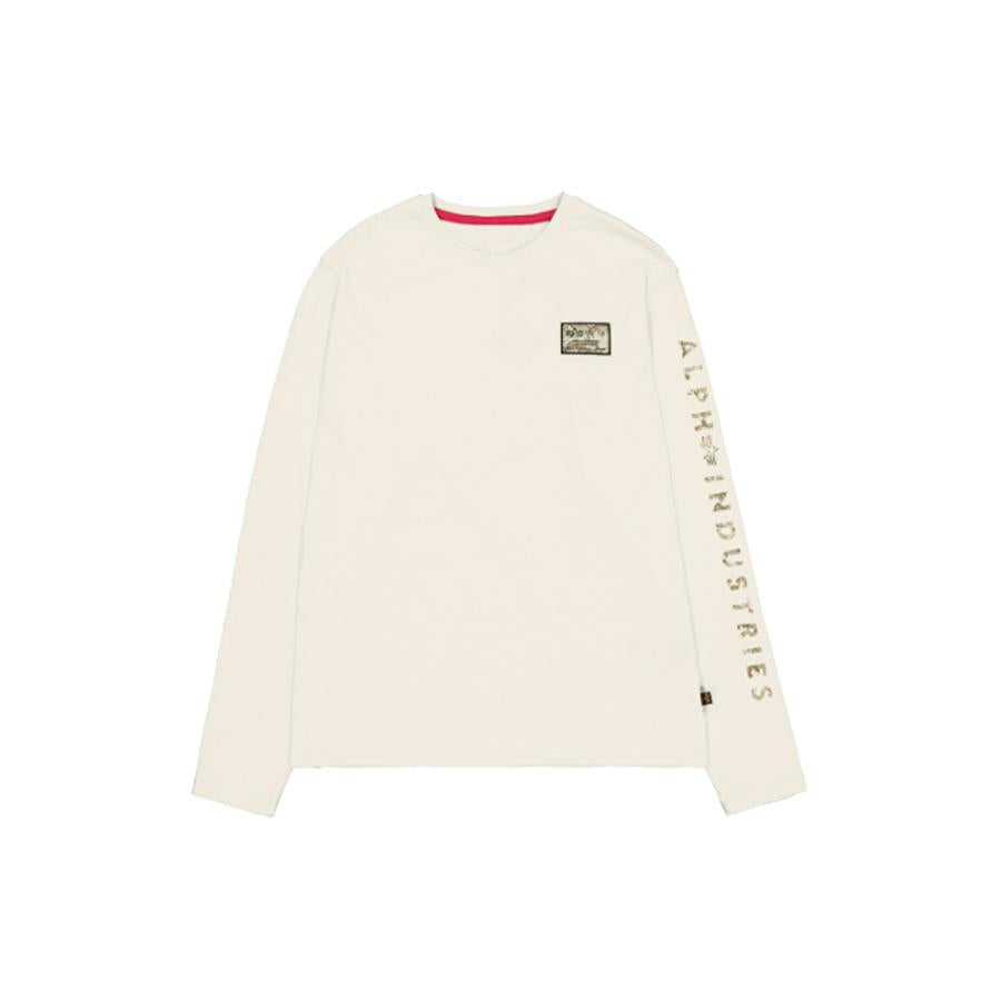 Camo Sleeve Longsleeve - vintage white