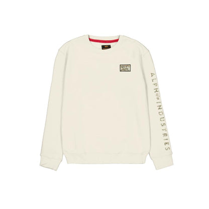 Camo Sleeve Crewneck - vintage white