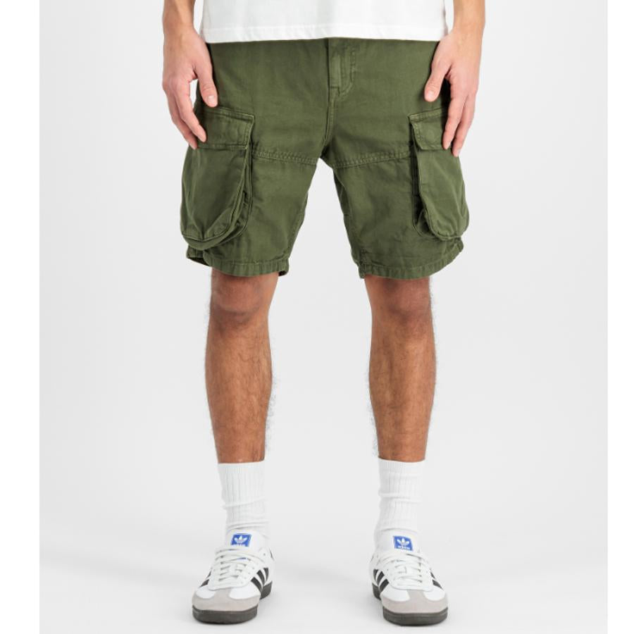 Canvas Cargo Short - dark olive