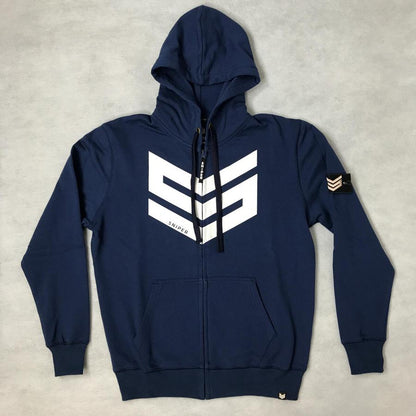 Commander Zip Hoody - navy