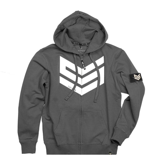 Commander Zip Hoody - steel grey