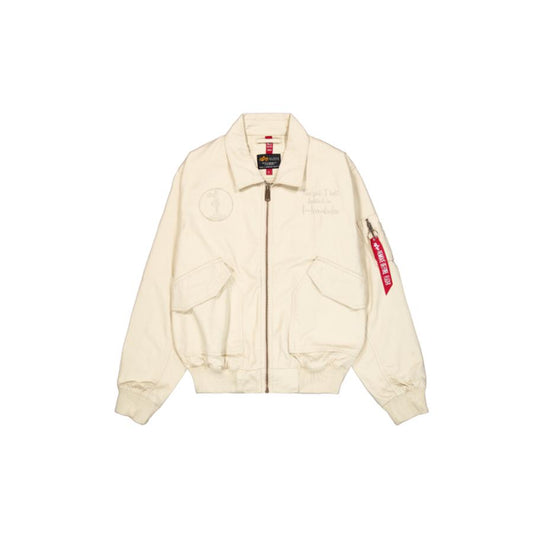 CWU-45 Canvas Honolulu Bomber Jacket - vintage white