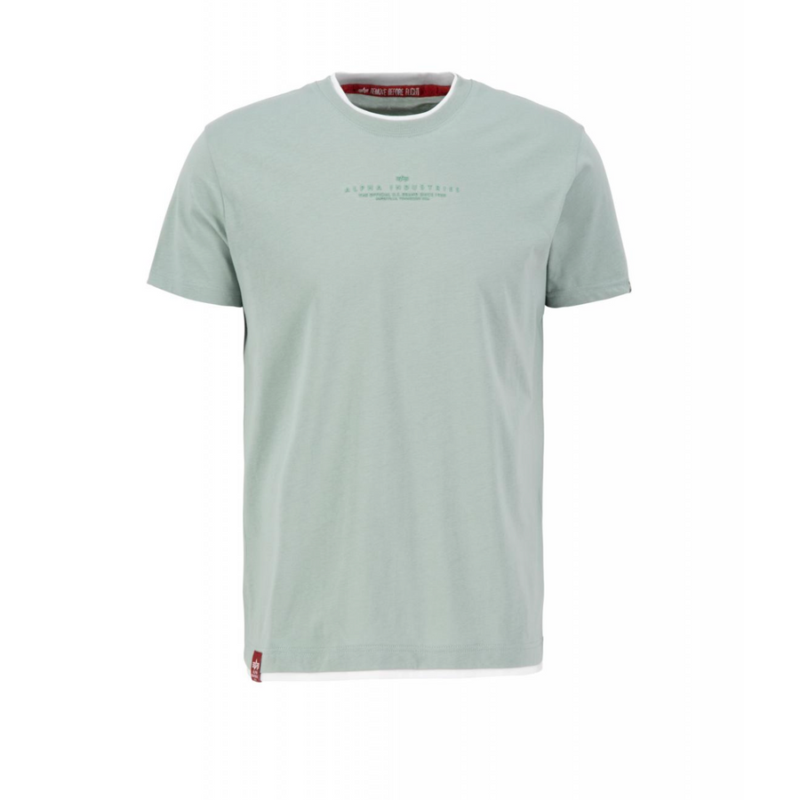 Double Layer T - dusty green