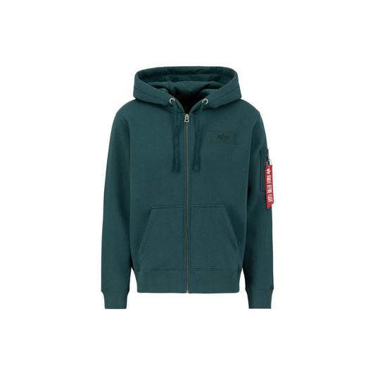 Back Print Zip Hoodie - force green