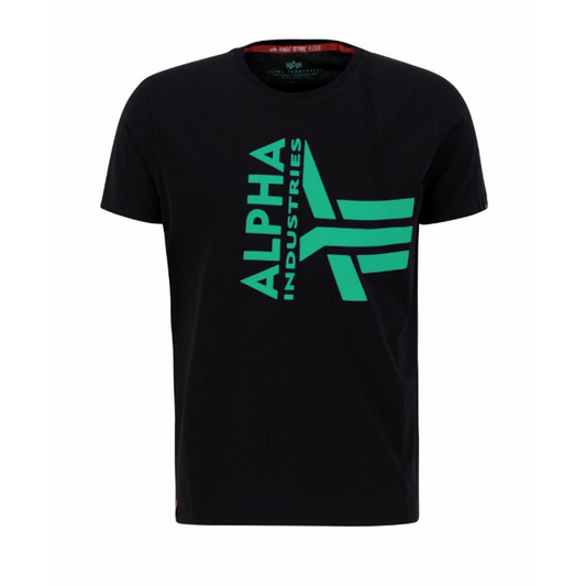 Half Logo Foam T - black/green