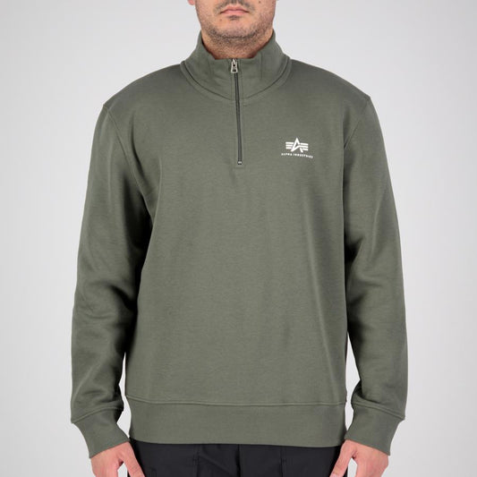 Half Zip Sweater SL - dark olive
