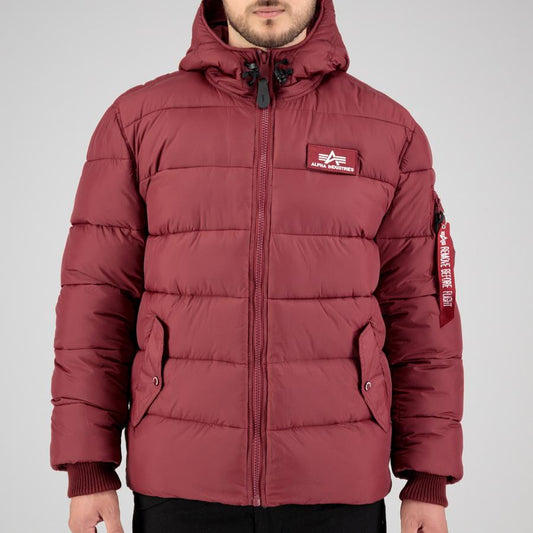 Hooded Puffer Alpha FD - burgundy