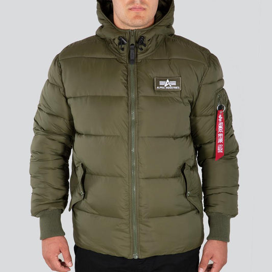 Hooded Puffer Alpha FD - dark green