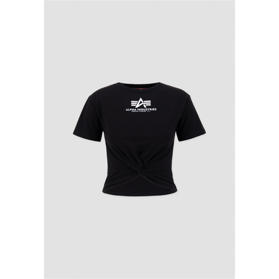 Knotted Crop T Woman - black