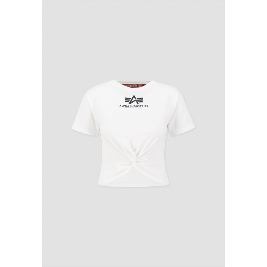 Knotted Crop T Woman - white