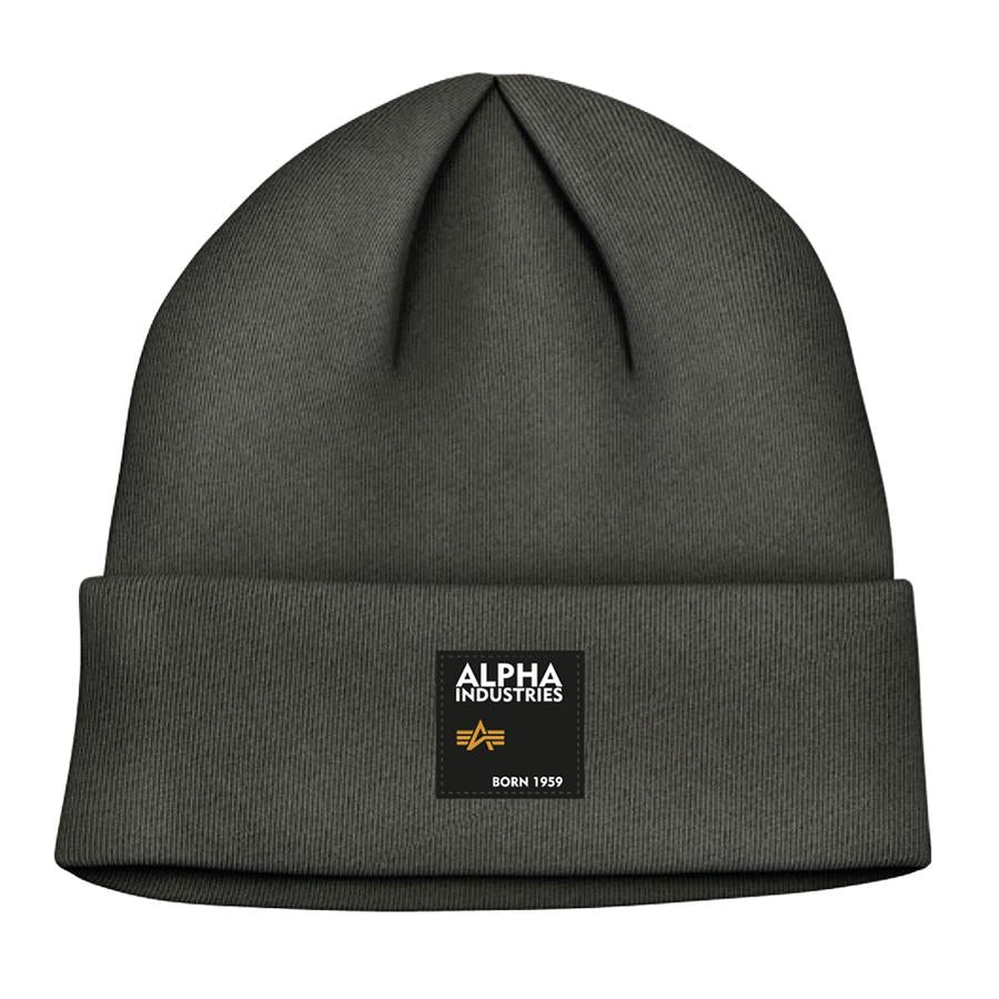 Label Beanie - army green