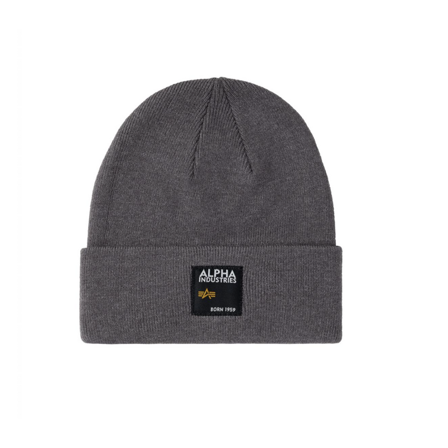 Label Beanie - vintage grey