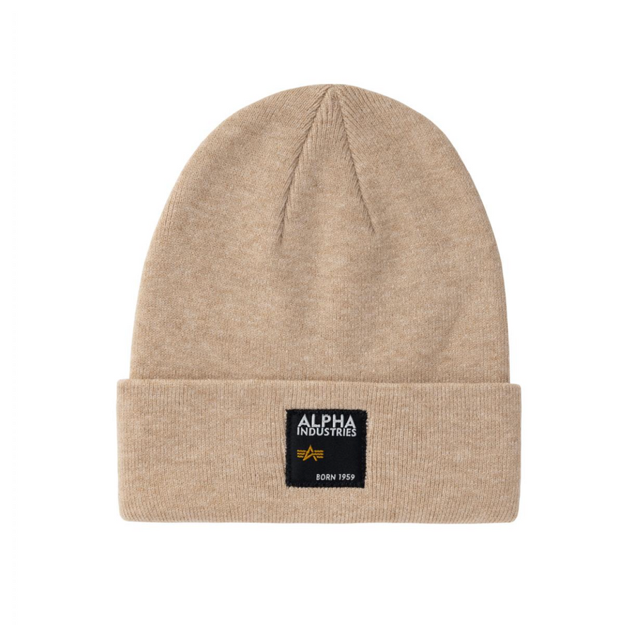 Label Beanie - vintage sand