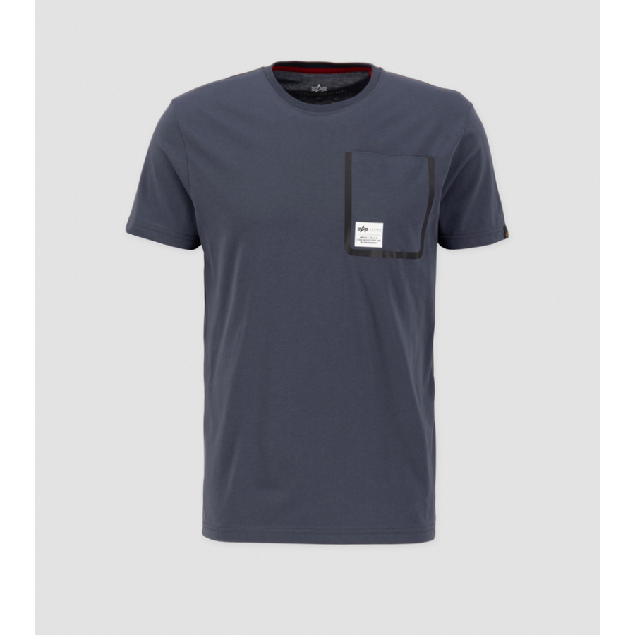 Label Pocket T - greyblack