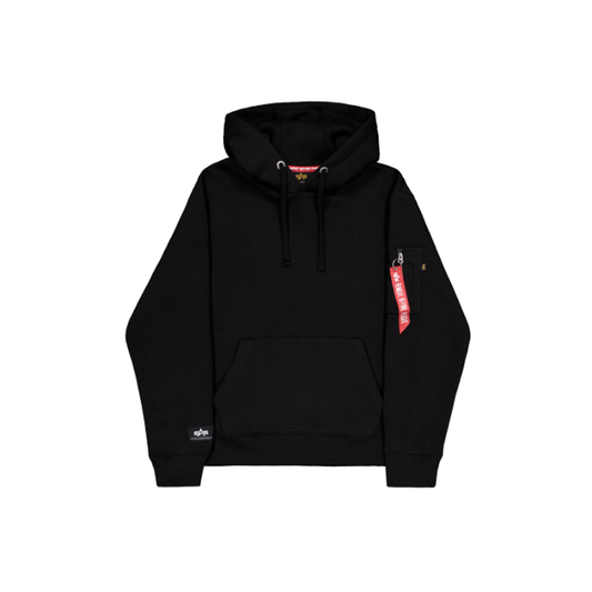 Label Backprint Hoodie - black