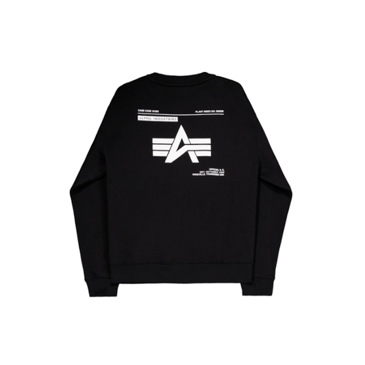 Label Sweashirt Backprint - black
