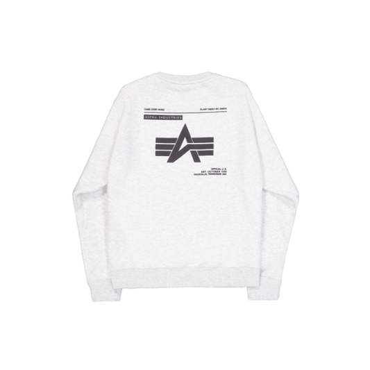 Label Sweashirt Backprint - pastel grey melange