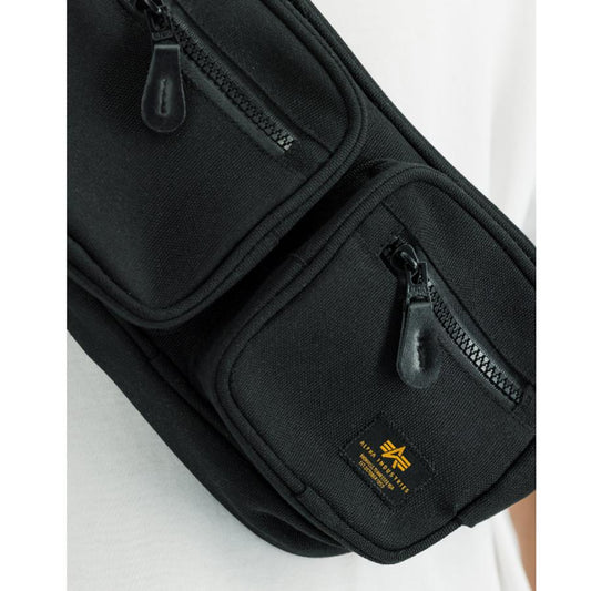 Label Waist Bag - black