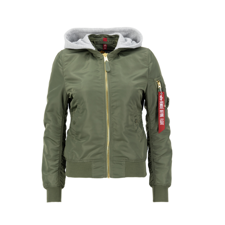 MA-1 Hooded Woman - sage green