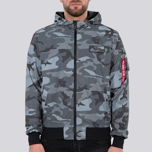 MA-1 LW Hooded Reflective Camo - black camo
