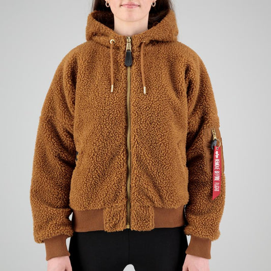 MA-1 OS Hooded Teddy Woman - camel
