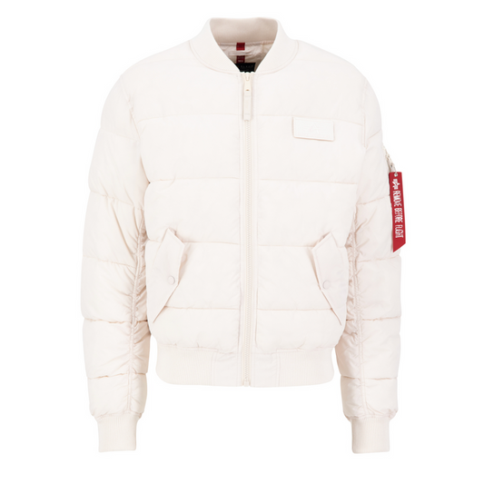 MA-1 Puffer Bomber - jet stream white