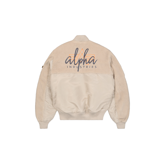 MA-1 Teddy Bomber Jacket - organic beige