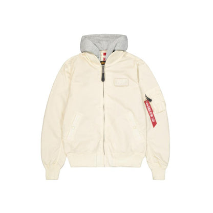 MA-1 TT Hood Bomber Jacket - vintage-white
