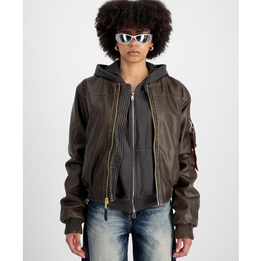 MA-1 FL Vintage Wmn - vintage brown