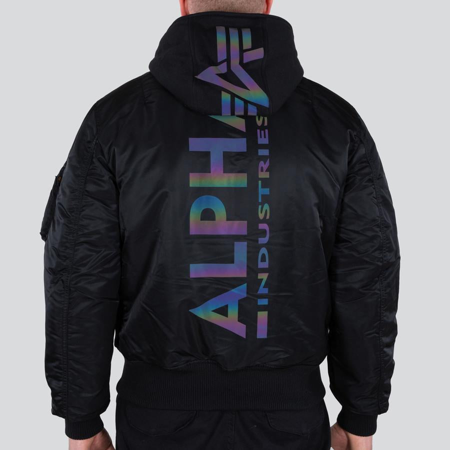 MA-1 ZH Backprint - black/rainbow reflective