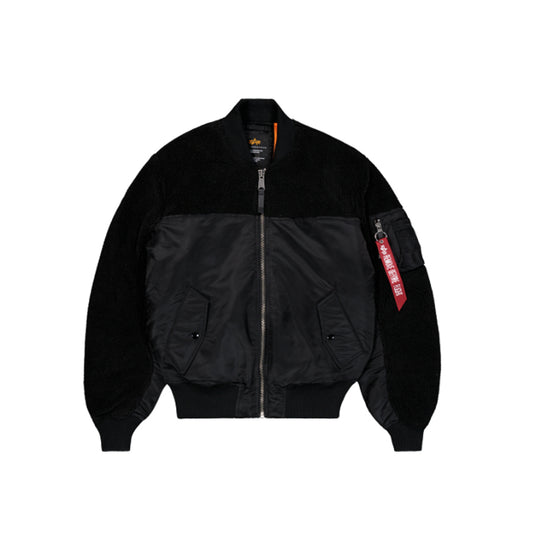 MA-1 Teddy Bomber Jacket - black
