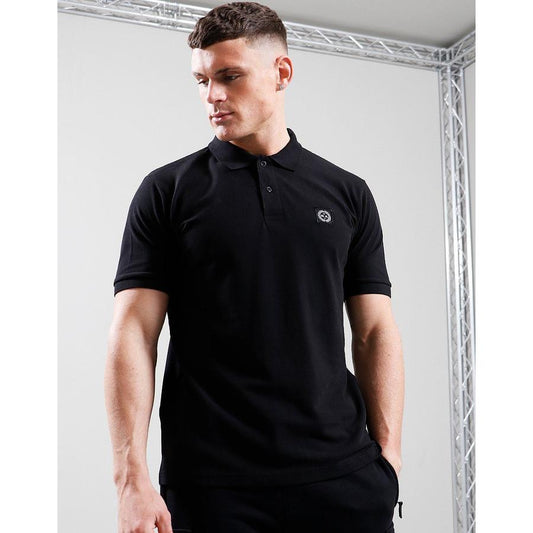 Embroidered Siren Polo Shirt - black