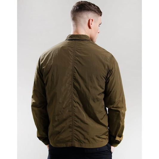 Krinkle Nylon Overshirt - khaki