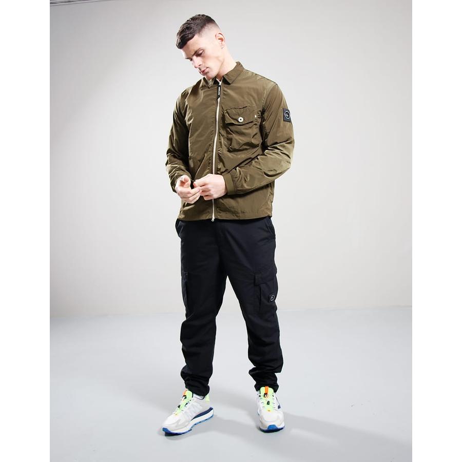Krinkle Nylon Overshirt - khaki