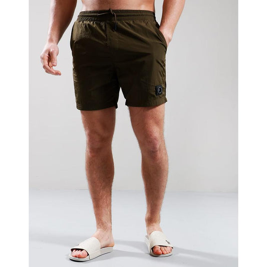 Krinkle Nylon Swim Short - khaki